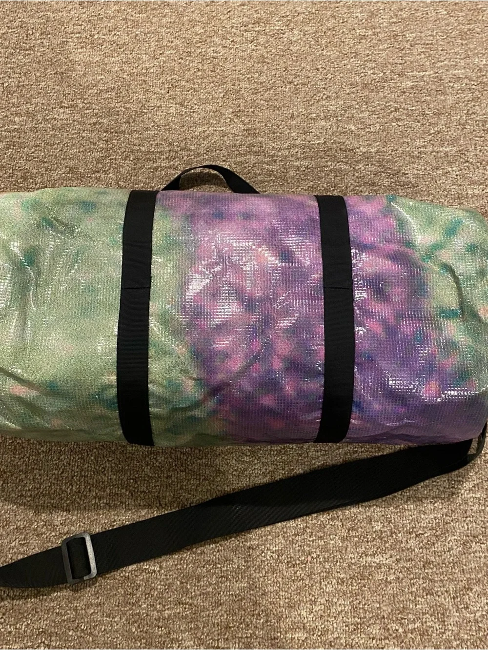 RAREFORM California Tie-Dye Duffel Bag in Green, Purple & Pink
